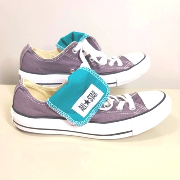 Converse All Star Shoes Snap GreenTongue  6M 8W Gray 132257F Unisex - Picture 2 of 10